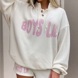 Boys Lie Cloud Chaser Thermal Henley Crewneck